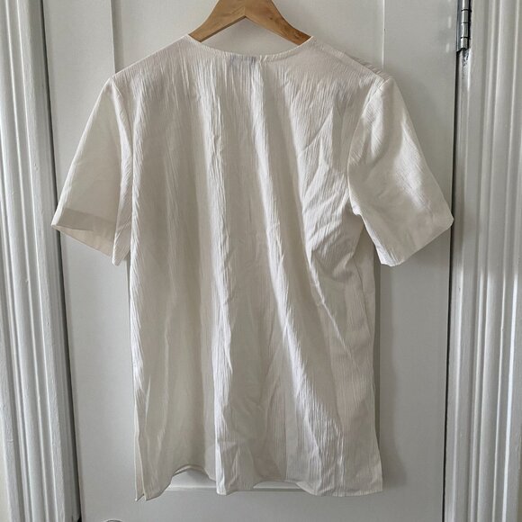 Natural Resources Women's White Short Sleeve Blouse Size Med 859736 Made in USA - Picture 2 of 11